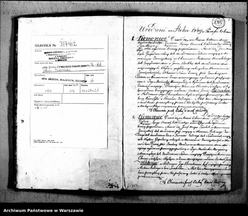 image.from.unit.number "Akta urodzeń, małżeństw i zgonów"