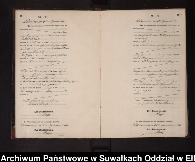 image.from.unit.number "Sterbe-Neben-Register des Preussischen Standes-Amtes Widminnen Kreis Loetzen"