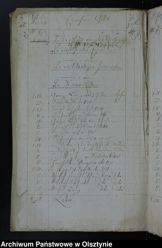 image.from.unit.number "Jahr Kirchen Rechnung der Waltersdorfschen Kirche aller Einnahme und Ausgabe wie auch Bau-Rechnung"