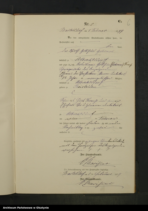 image.from.unit.number "Sterbe-Neben-Register Nr 1 - 39"