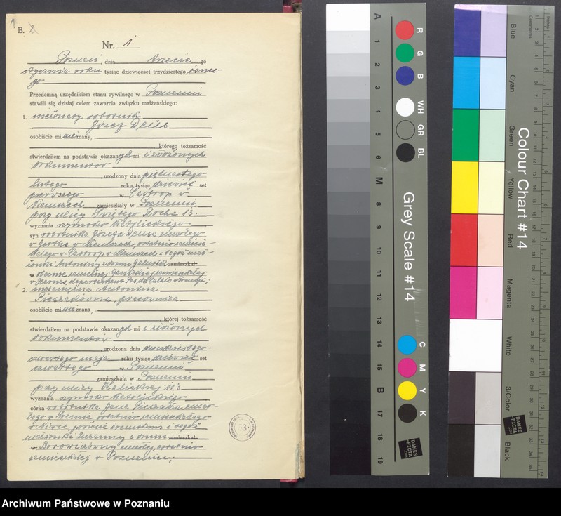 Obraz 3 z jednostki "Księga miejscowa małżeństw tom I [Rejestr główny małżeństw]"