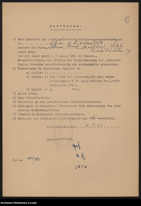 Obraz 12 z jednostki "Abram Hersz Szarfharc- sprzedaż manufaktury bawełnianej"