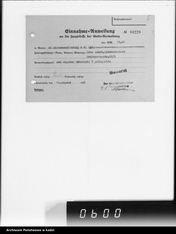 Obraz 6 z jednostki "Rechnungen für Schmucksachen"