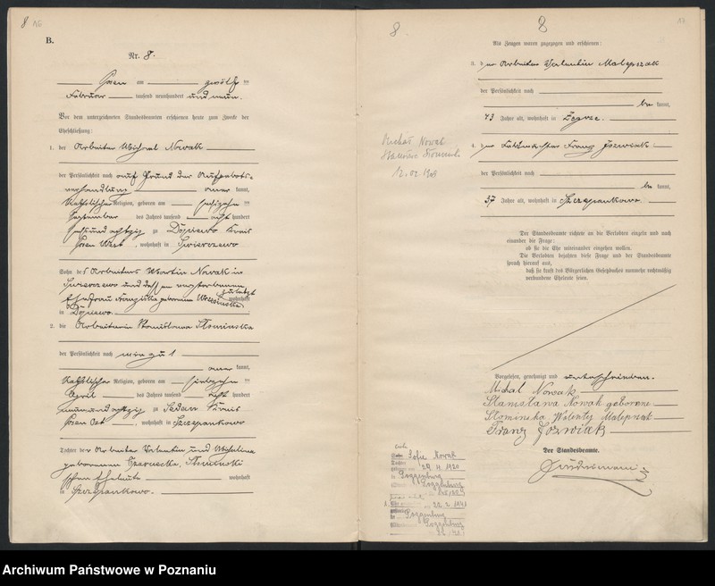 Obraz 10 z jednostki "Księga miejscowa małżeństw [Rejestr główny małżeństw]"