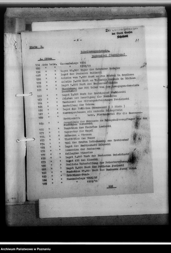 Obraz 15 z jednostki "Feststellung von Verlusten, Wiederherbeischaffung, Ersatzbeschaffung. Gnesen-Stadt [miasto Gniezno]"