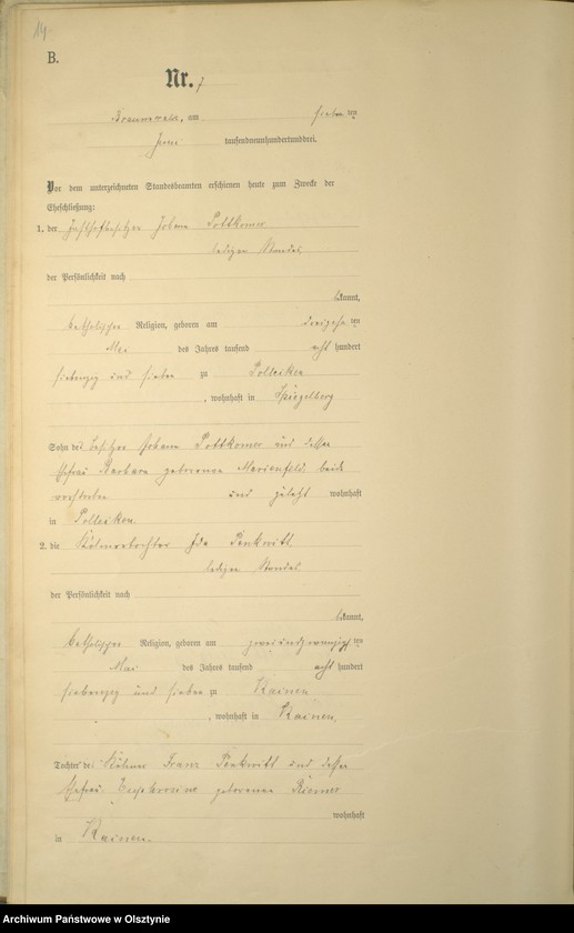 image.from.unit.number "Heiraths-Haupt-Register Nr 1 - 15"