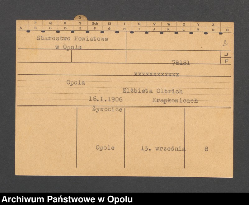 Obraz 4 z jednostki "[Wieczorek Klara, ur. 26.05.1886 r. Ostroppa]"
