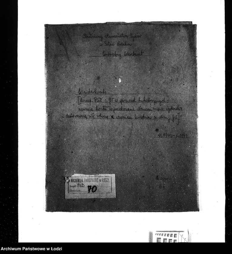 Obraz 3 z jednostki "Sonderkonto [Korespondencja PSŻ z GV w sprawach buchalteryjnych: uznanie konta za przekazane Niemcom mienie żydowskie i dostarczoną siłę roboczą w zamian świadczeń ze strony GV]"