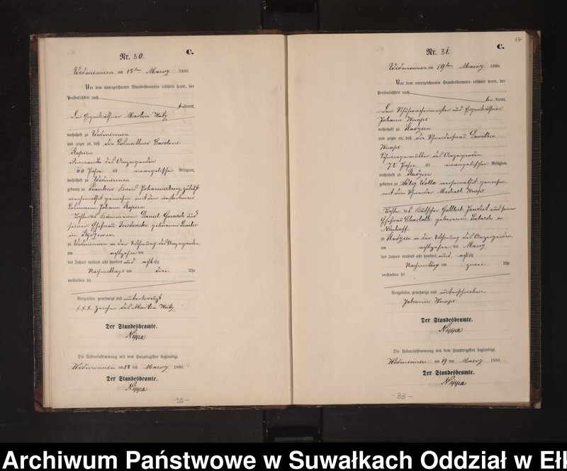 image.from.unit.number "Sterbe-Neben-Register des Preussischen Standes-Amtes Widminnen Kreis Loetzen"