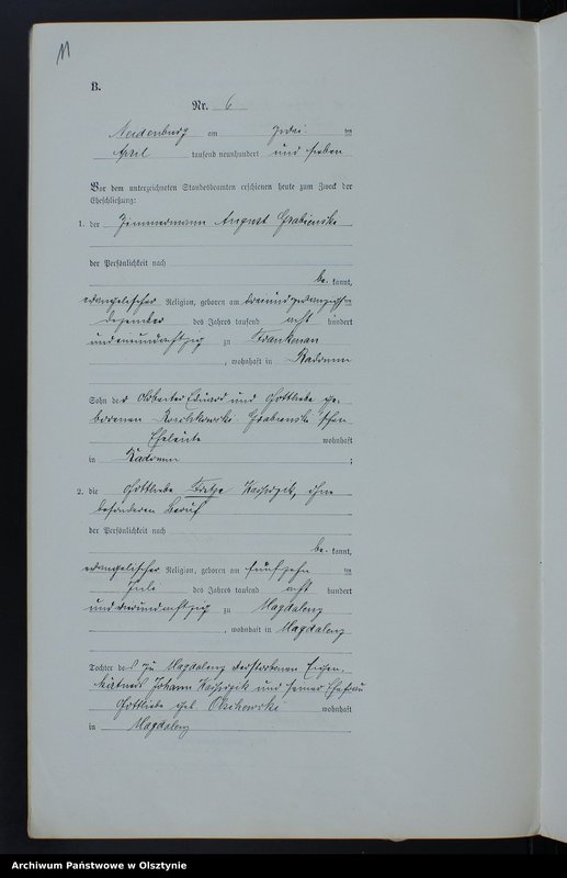 image.from.unit.number "Heirats-Neben-Register Nr 1 - 20"