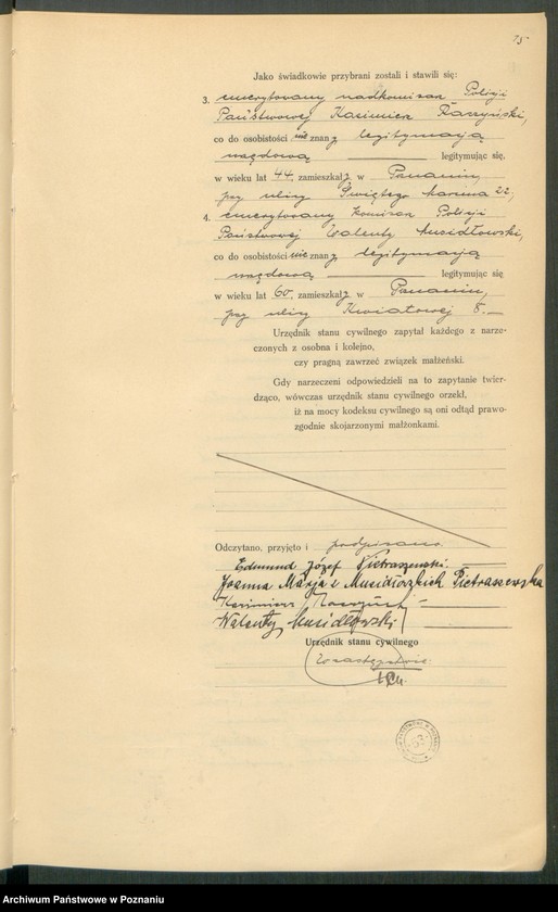 Obraz 17 z jednostki "Księga miejscowa małżeństw tom III [Rejestr główny małżeństw]"