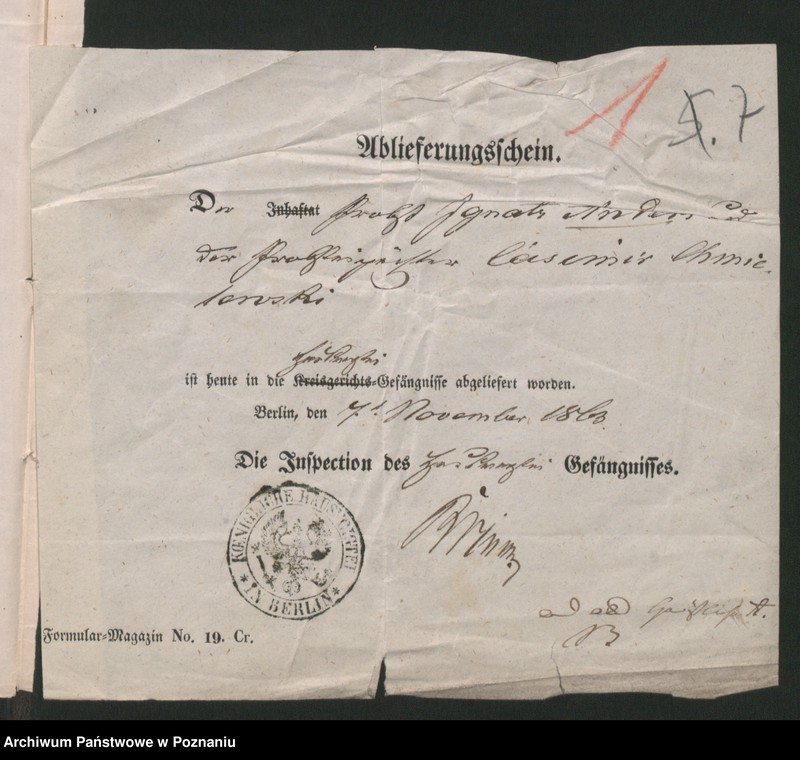 Obraz 11 z jednostki "A. betr. den Probst Ignaz Anders in Chytrowo bei Jaraczewo"