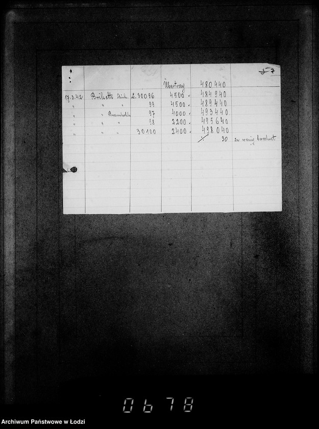 Obraz 11 z jednostki "Aufträge [Lieferscheinen und Rechnungen] 13371-13415. [Dostawa produktów do Getta]"