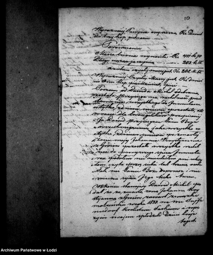 Obraz 14 z jednostki "Akta tyczące się ustanowienia opieki nad nieletnimi po zmarłej Johannie Krystianie z Gorssów Michel"