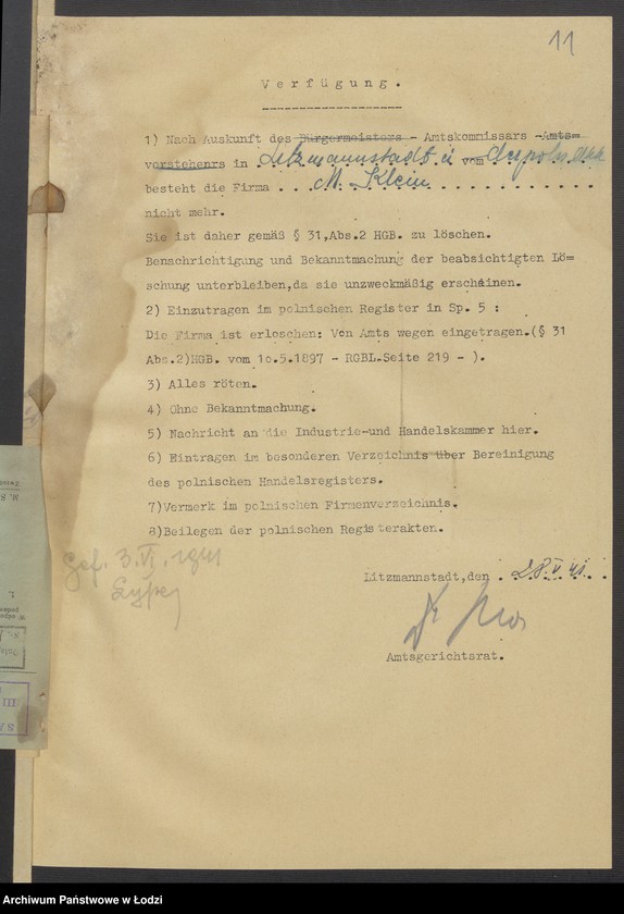 Obraz 13 z jednostki "Moses Klein- księgarnia i sprzedaż papierów"