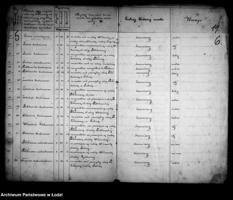 Obraz 8 z jednostki "Operat tyczący się budowy nowych i reparacji starych mostów w mieście Łodzi"