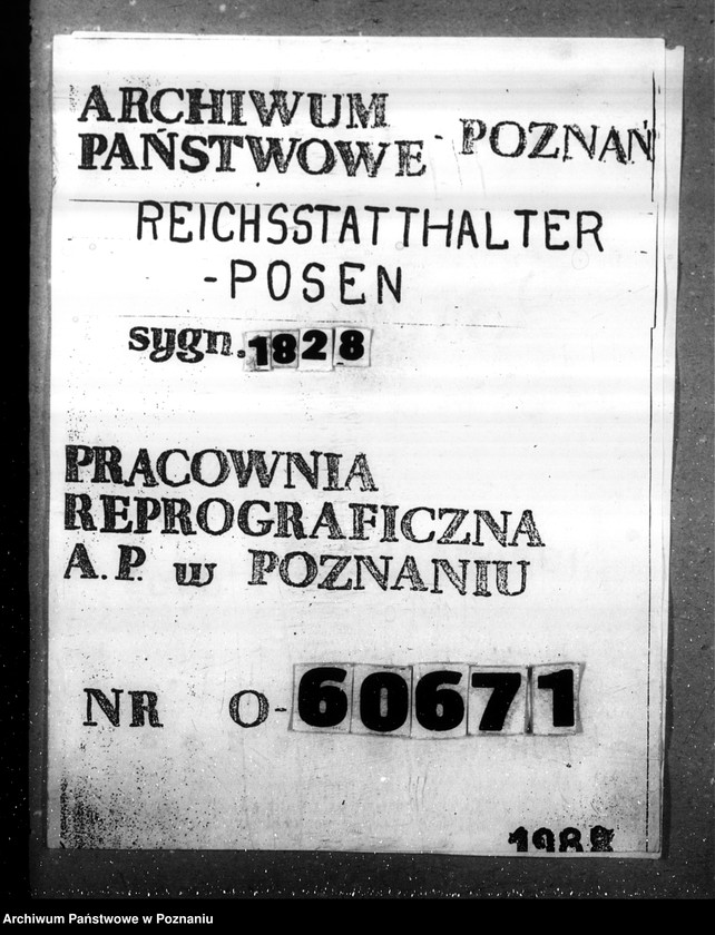 Obraz 1 z jednostki "Lageberichte des Regierungspräsidenten - Posen"