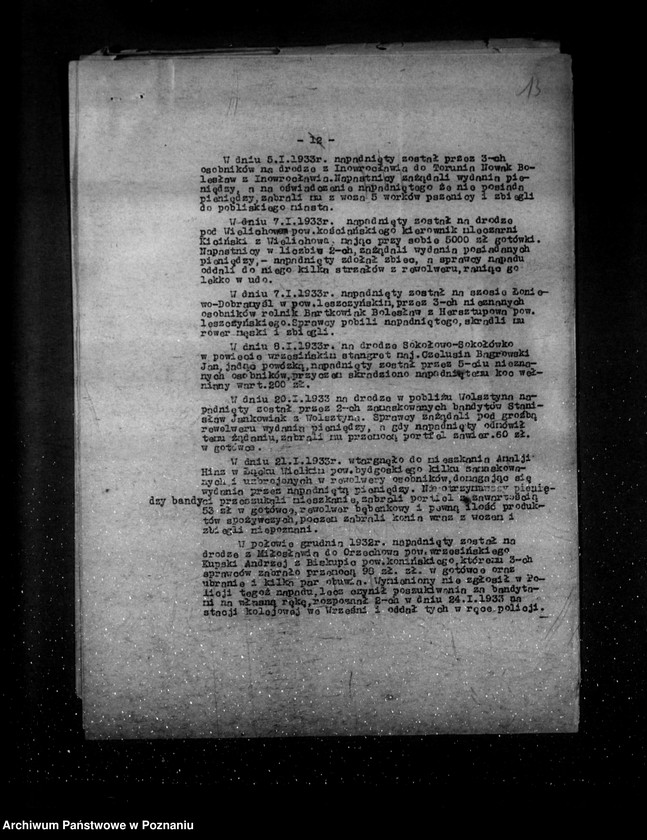 Obraz 18 z jednostki "Sprawozdania okresowe ze stanu bezpieczeństwa za miesiące styczeń-czerwiec 1933 r. /nr 1-6/"