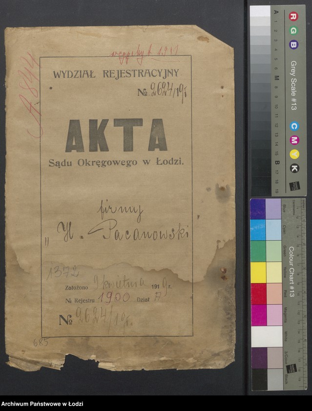 Obraz 2 z jednostki "Chaim Herszel vel Heiman Pacanowski- sprzedaż towarów manufakturowych i garderoby"