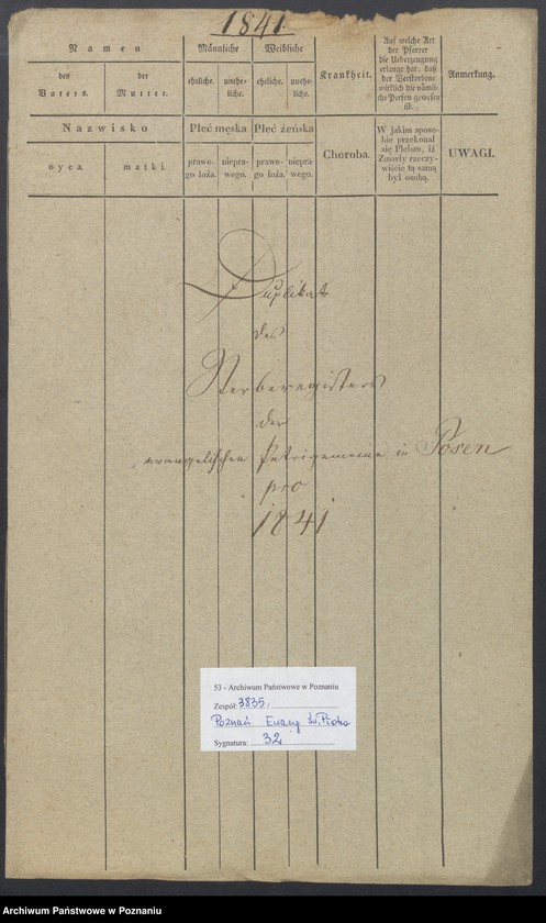 Obraz 2 z jednostki "Duplikat des Sterberegisters"