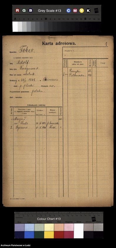 Obraz 3 z jednostki "[Spis ludności Łodzi] Tober - Tomański"