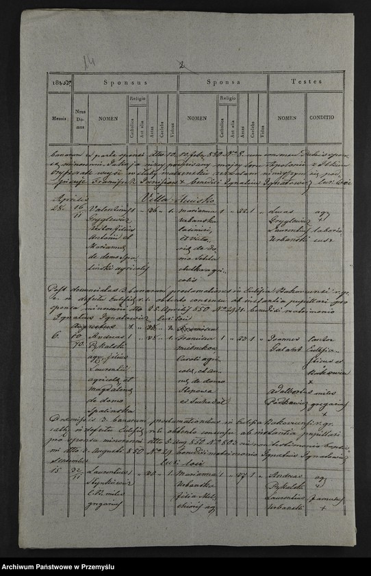 image.from.unit.number "[Odpisy ksiąg urodzeń, małżeństw, zgonów parafii rzymskokatolickiej Rakowiec (powiat Lwów) z 1850 roku]"