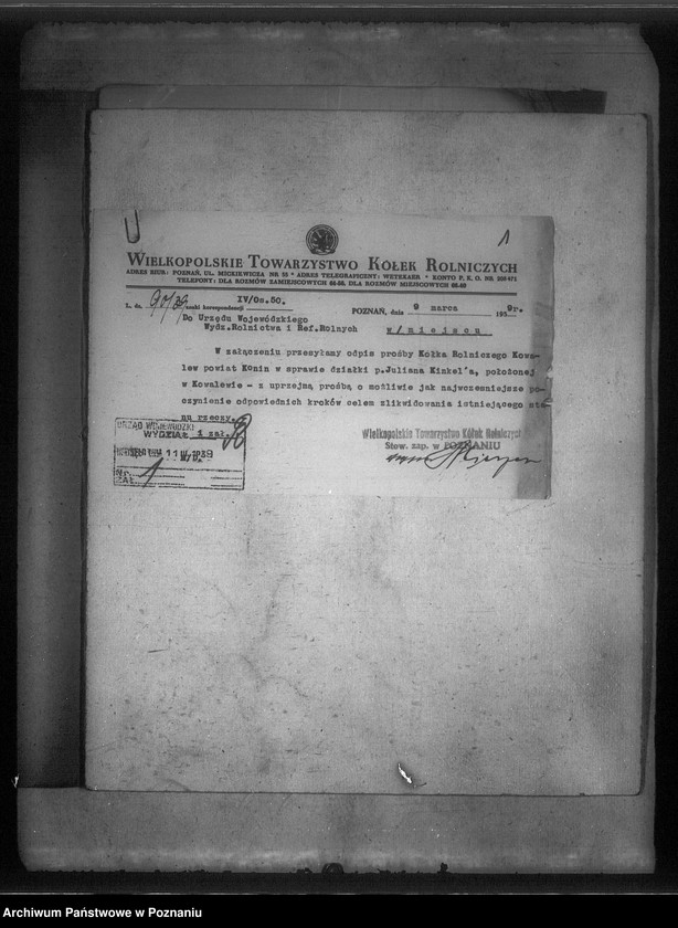 Obraz 5 z jednostki "/Sprawy związane z parcelacją majątku Kowalewo powiatu konińskiego"