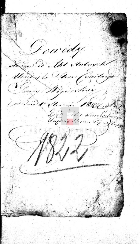 image.from.unit.number "Dowody służące do Akt Ślubnych Urzędnika Stanu Cywilnego Gminy Wigierskiey Od dnia 1 Stycznia 1822 r."
