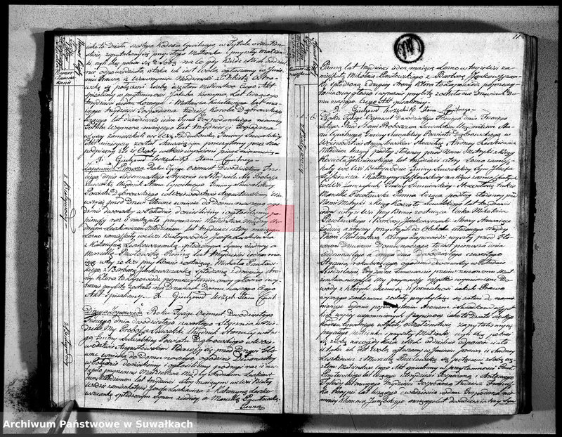 image.from.unit.number "Akta zaślubionych gminy suwalskiey od dina 1 stycznia do dnia ostatniego grudnia 1823 roku"