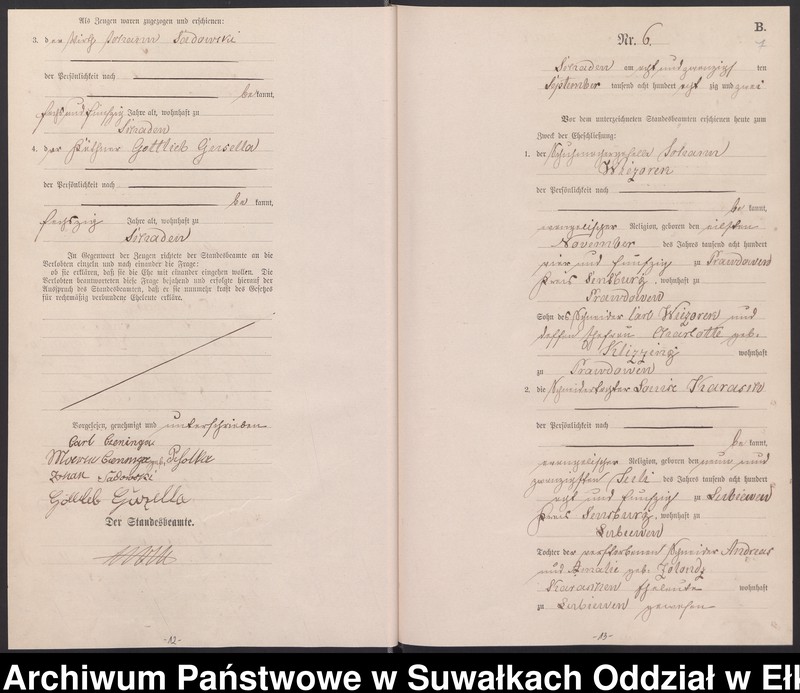 image.from.unit.number "Heiraths-Haupt-Register des Königlich Preussischen Standes-Amtes Schaden Kreis Sensburg"