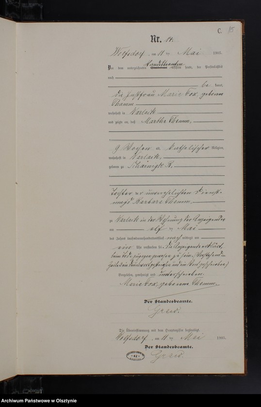 image.from.unit.number "Sterbe-Neben-Register Nr.1-40"