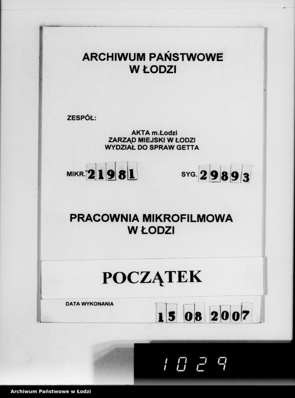 Obraz 1 z jednostki "Kripo.Unterlagen 200-450 [Kartoteka skonfiskowanego majątku ruchomego u Żydów]"