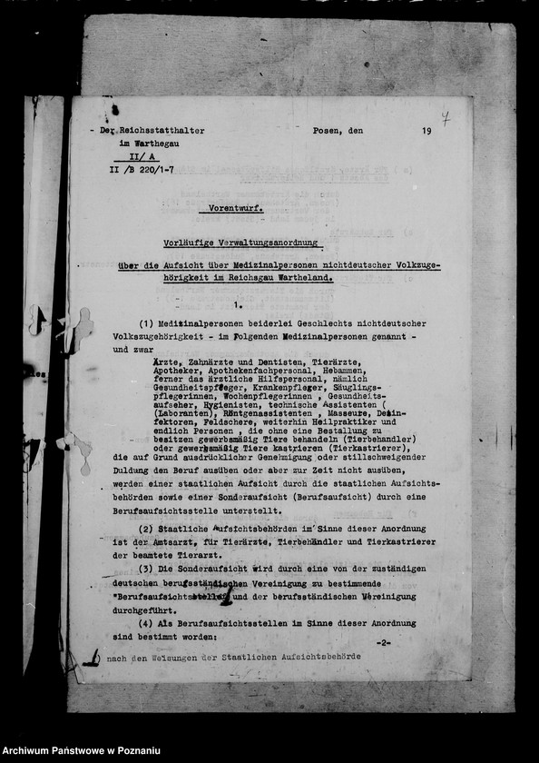 Obraz 11 z jednostki "Aufsicht über nicht deutsche Medizinalpersonen"