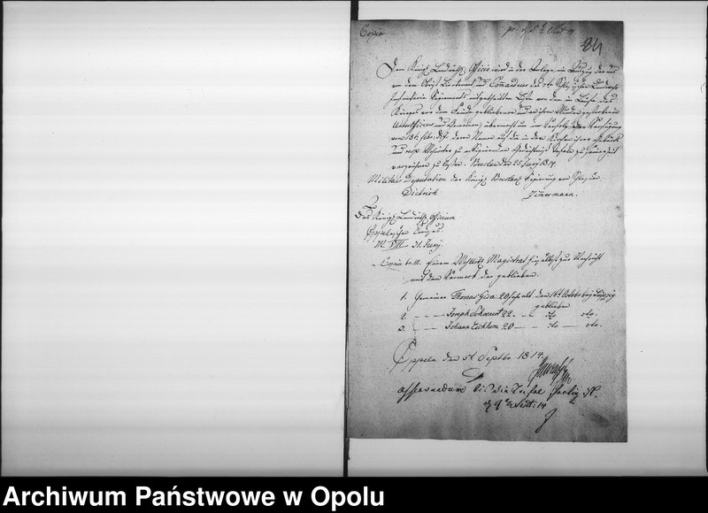 Obraz 20 z jednostki "Acta von Aufstellung der Gedächtniß Tafeln für gebliebene Krieger und Vaterlands Vertheidiger Vol: I"