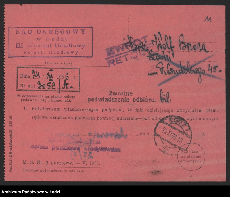 Obraz 13 z jednostki "„Hersz Wolf Brzoza” - sprzedaż manufaktury"