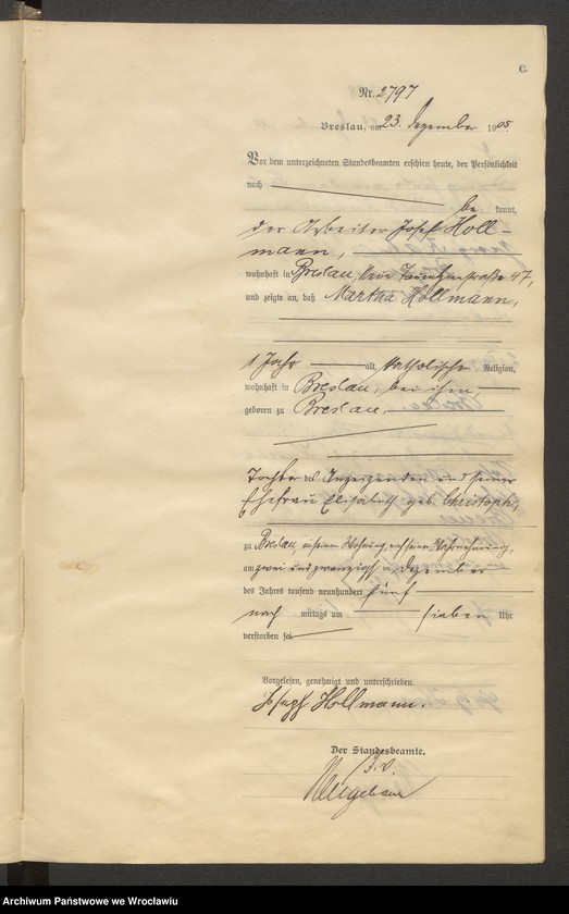 image.from.unit.number "Sterbe-Haupt-Register Breslau II 1905 Band 8"