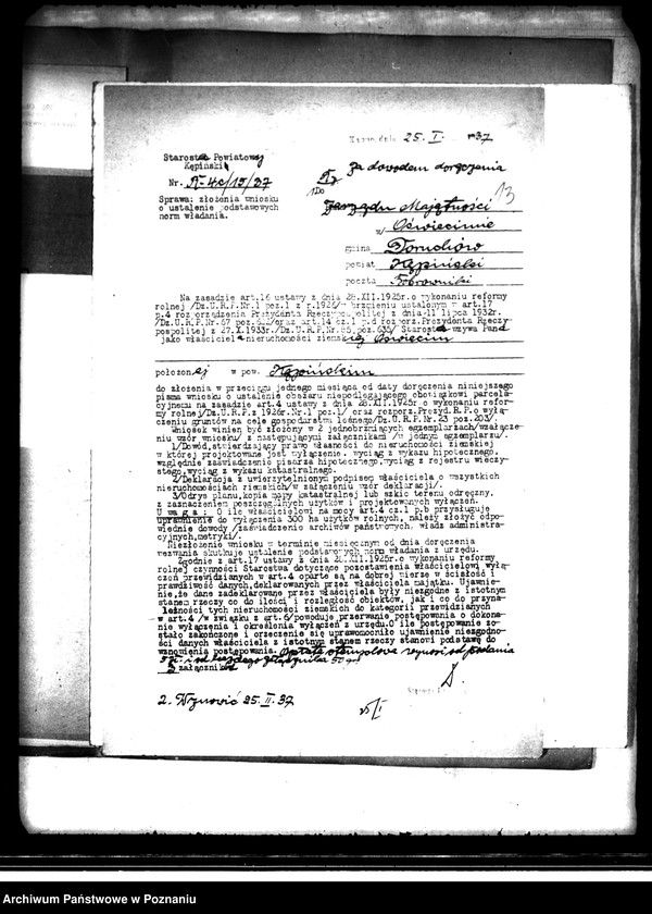 Obraz 17 z jednostki "Majątek Oświecim powiatu kępińskiego wyłączenie z art.4,5 ustawy o reformie"