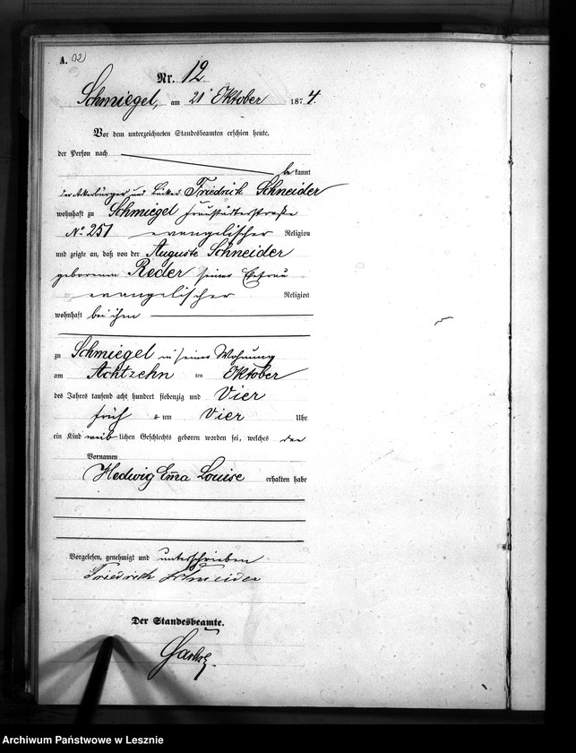 Obraz 15 z jednostki "[Księga urodzeń - miasto]"