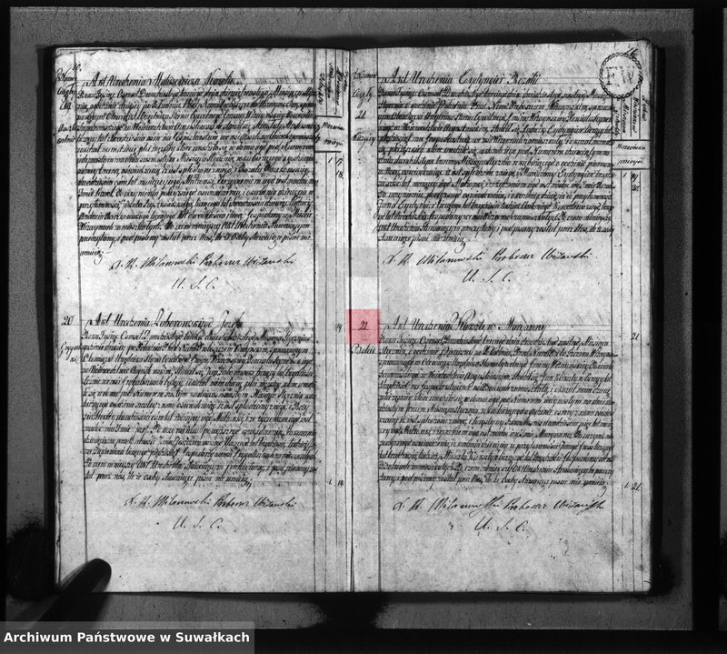 Obraz 9 z jednostki "Akta urodzonych gminy wiżańskiey obwodu seyneńskiego, w województwie augustowskim od dnia 1-go stycznia do dnia ostatniego grudnia 1823 roku"