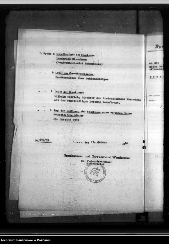 Obraz 17 z jednostki "Kreissparkasse Mogilno, Nieszawa, Szubin, Wongrowitz, Żnin"