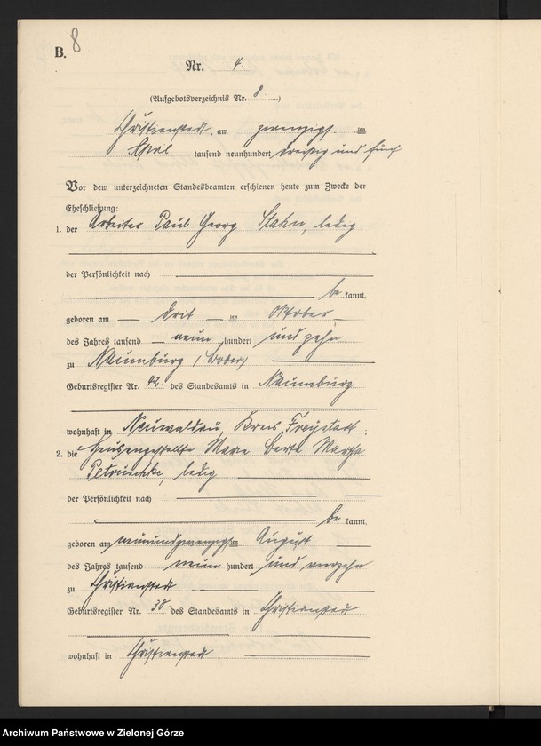 image.from.unit.number "Heirats-Neben-Register Standesamt Christianstadt 1935 No. 1 bis 18"