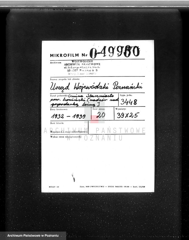 Obraz 2 z jednostki "Majątek Staremiasto powiat koniński /nadzór nad gospodarką leśną/"