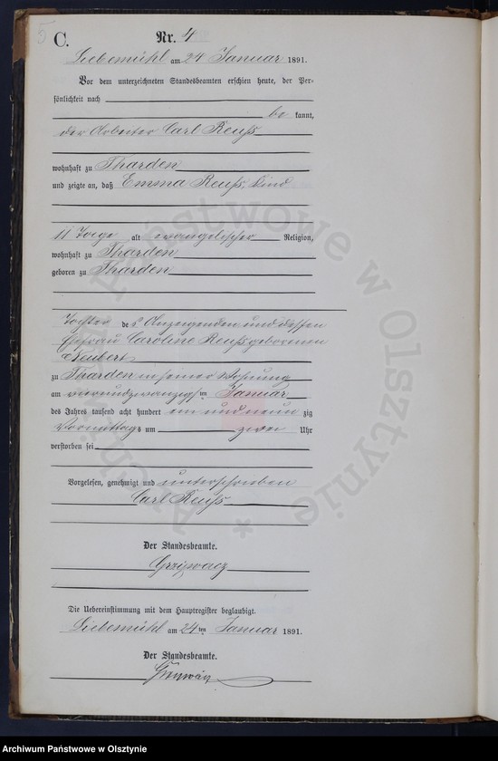 image.from.unit.number "Sterbe-Neben-Register Nr 1 - 91"