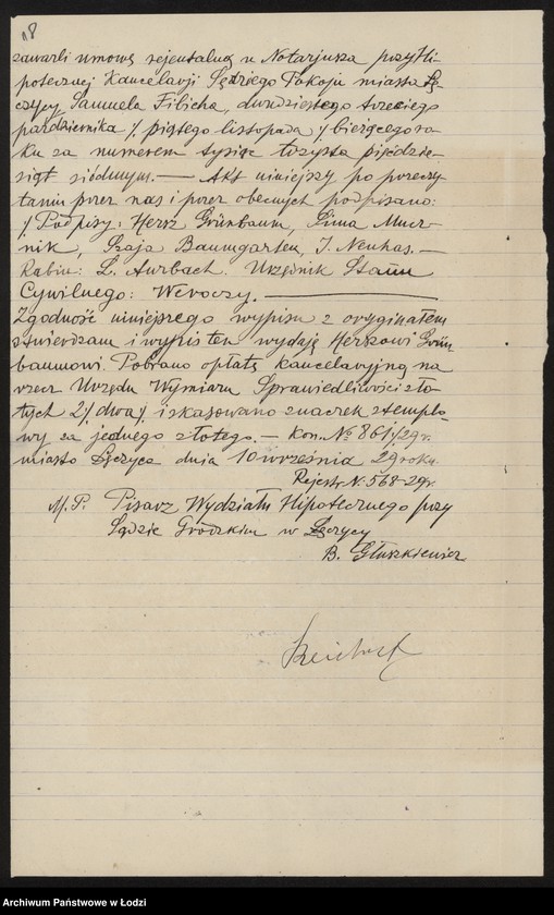 Obraz 20 z jednostki "Hersz Grynbaum – sprzedaż towarów kolonialno-spożywczych i wyrobów tytoniowych"