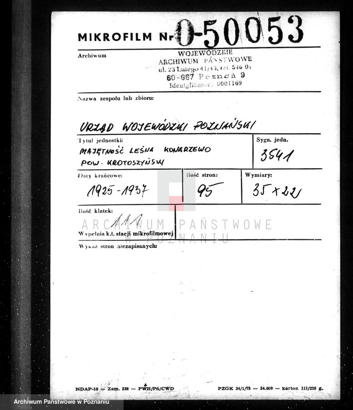 Obraz 2 z jednostki "Majętność leśna Konarzewo powiat krotoszyński"