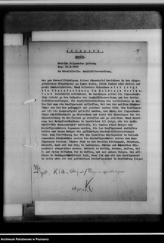 Obraz 14 z jednostki "Allgemeines betreff: Veröffentlichungen über Kreissippenämter"