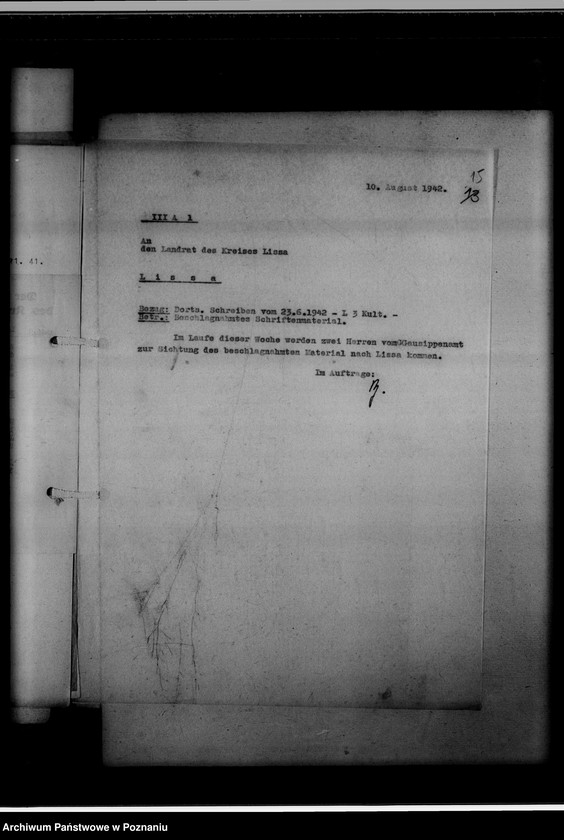 Obraz 19 z jednostki "Einziehungsprotokolle [ksiąg kościelnych] Kreis Lissa [powiat leszczyński]"