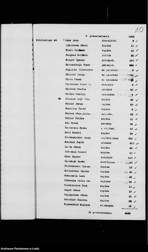 Obraz 13 z jednostki "Rejestr poborczy"