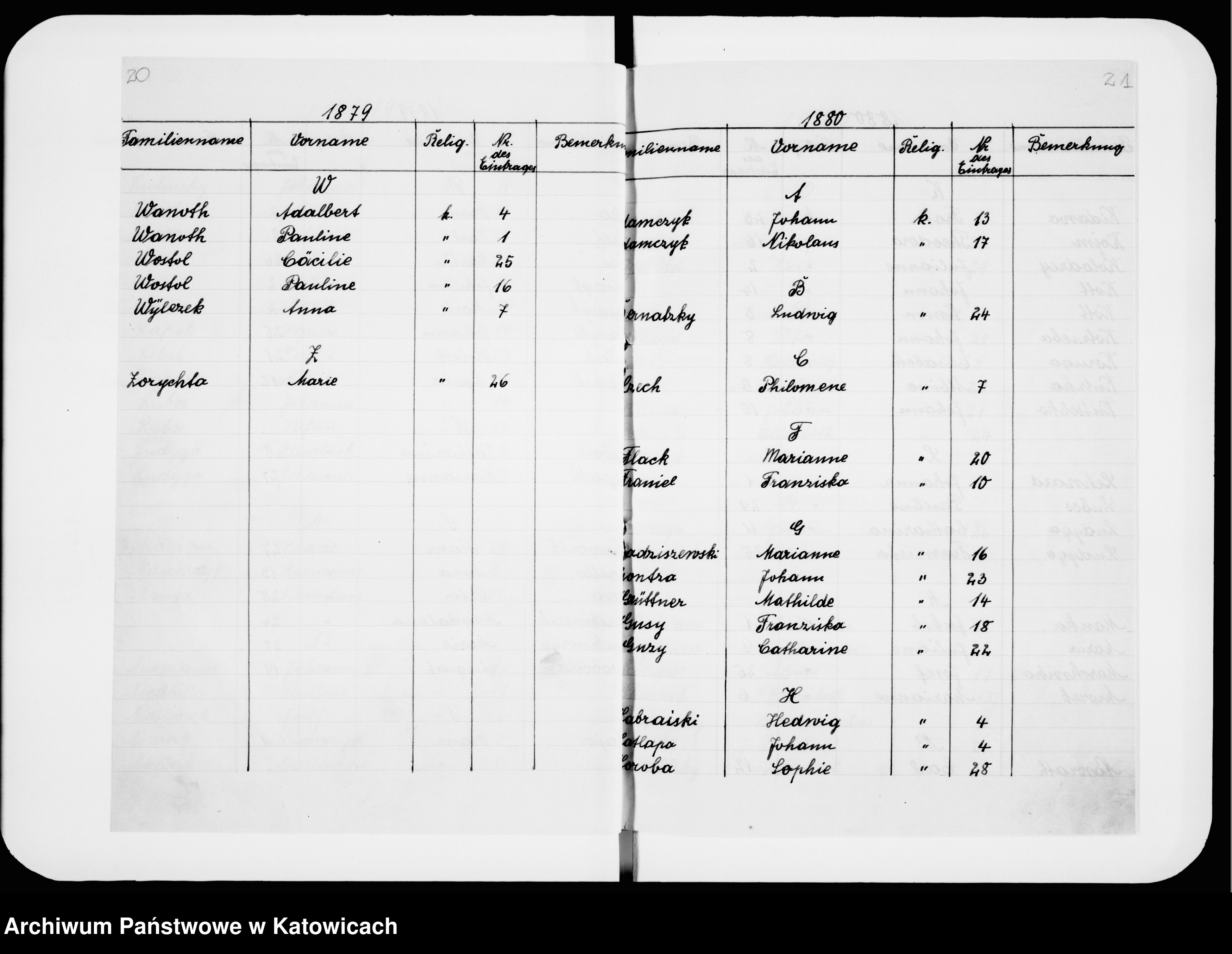 Skan z jednostki: Skorowidz do ksiąg małżeństw
