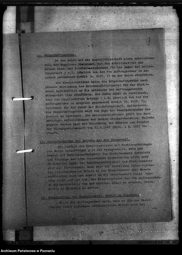 Obraz 13 z jednostki "Reichswirtschaftshilfe und Finanzierung von Wehrmachtsanträgen"